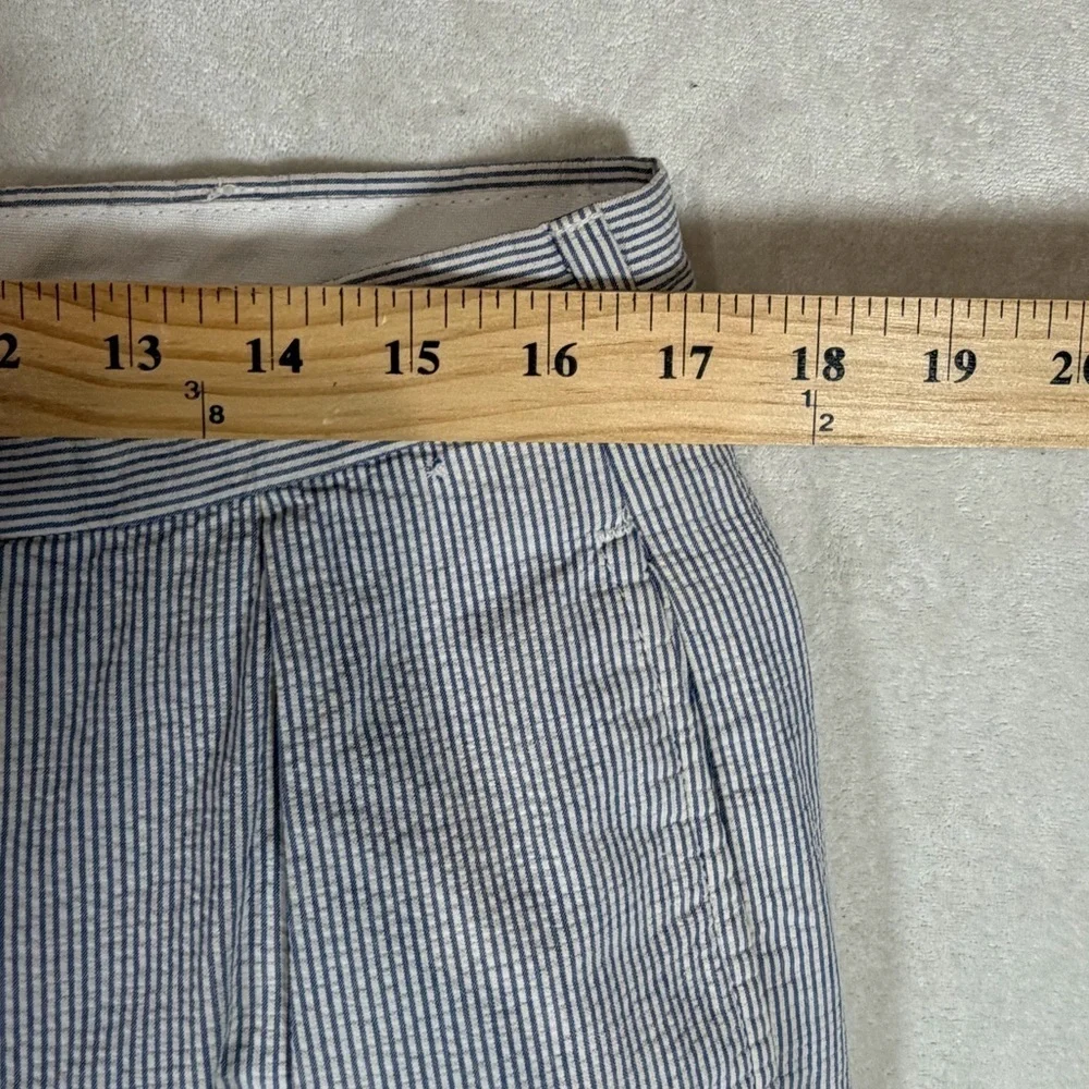 Polo Ralph Lauren 34W 29L Made in USA Cotton Seersucker Men's Gray Dress Pants